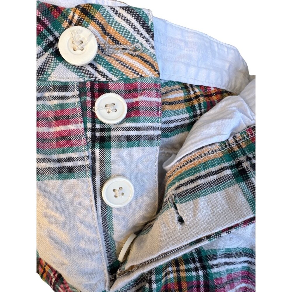Free People Marlowe Yard Dye Trousers Womens 6 Plaid Seersucker‎ - Picture 5 of 9